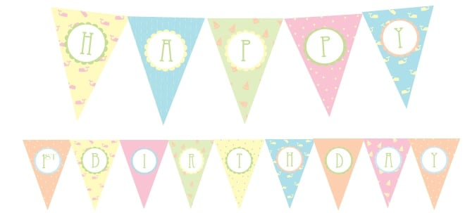 Free HAPPY 1st BIRTHDAY Party Printables Pizzazzerie