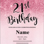 FREE Printable 21st Birthday Invitations Templates Party Invitation