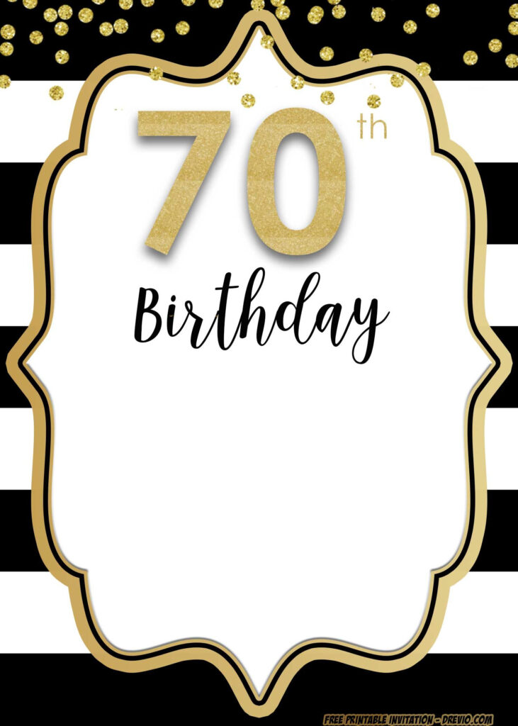FREE Printable 70th Invitation Templates UPDATED 70th Birthday 