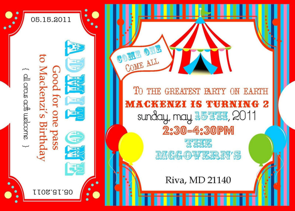 Free Printable Circus Invitation Templates 2014 Images 2015 For You 