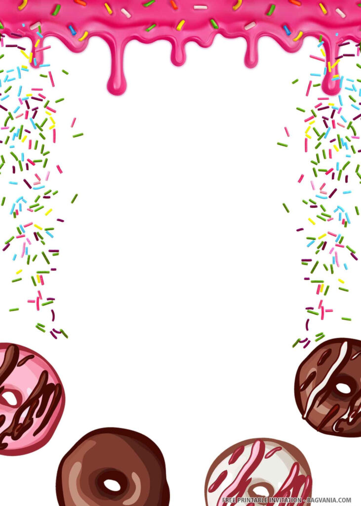  FREE PRINTABLE Delicious Donuts Birthday Invitation Template 