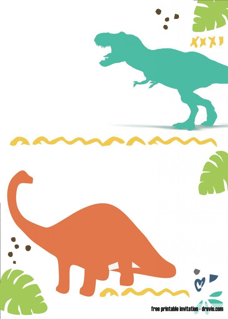 FREE Printable Dinosaur Invitation Template Dinosaur Birthday Party 