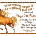 Free Printable Horse Birthday Invitations Horse Invitations Horse