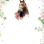 FREE Printable Horse Floral Vintage Invitation Templates Horse
