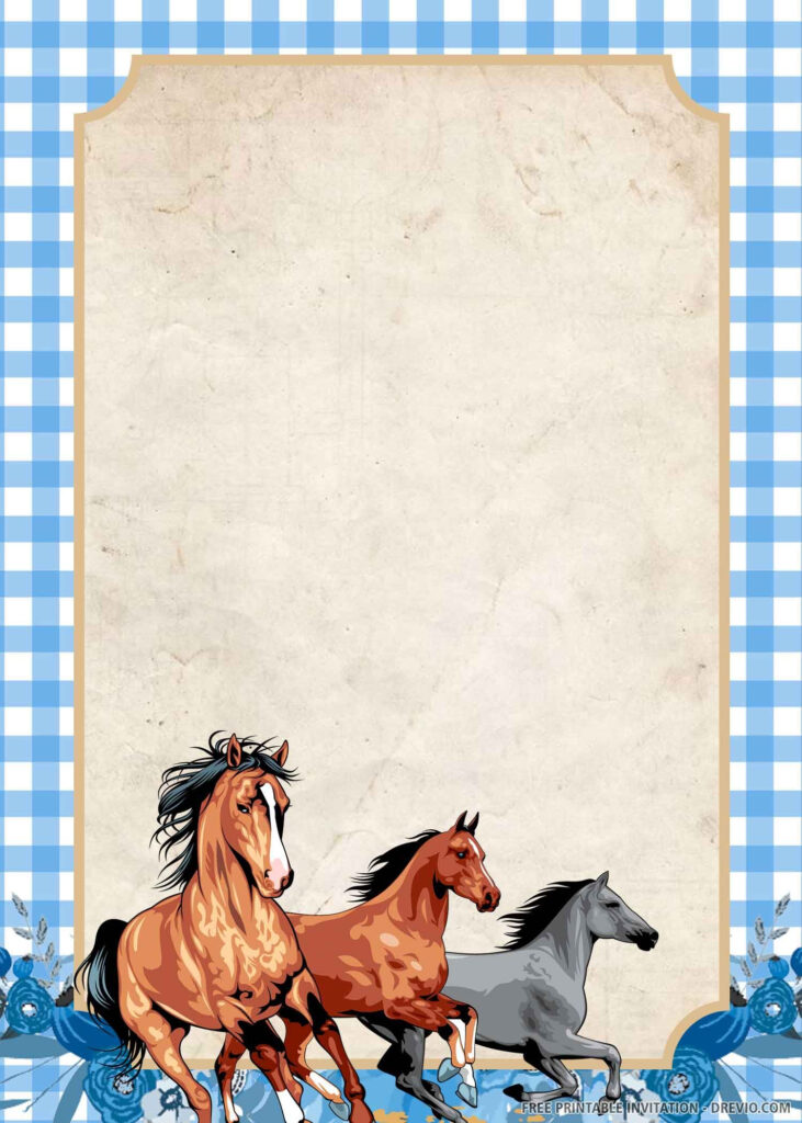  FREE PRINTABLE Horse Riding Birthday Invitation Template Horse 