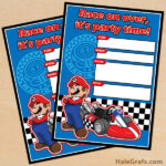 FREE Printable Mario Kart Birthday Invitation Set Fiesta De Mario