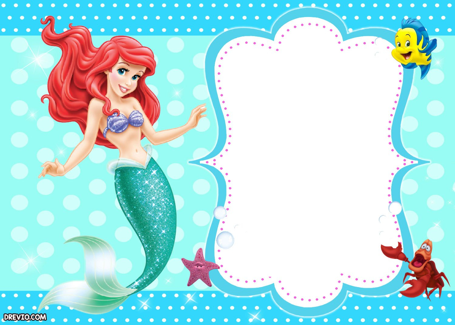 Free Printable Mermaid Birthday Invitations FREE Printable Birthday 