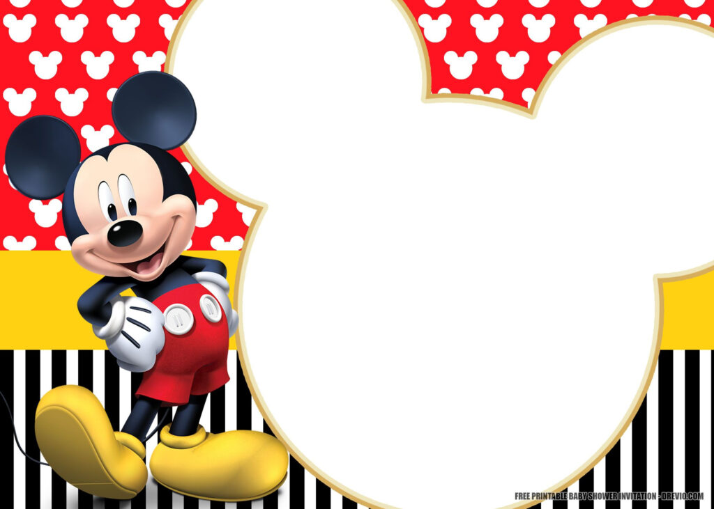 Free Printable Mickey Mouse Invitation Templates Mickey Mouse 