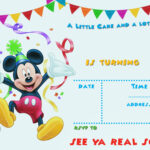 FREE Printable Mickey Mouse Party Invitation Template Mickey Mouse