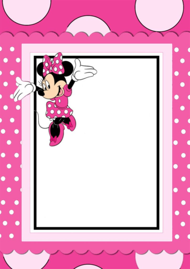 Free Printable Minnie Mouse Invitation Card Minnie Mouse Invitations 