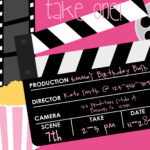 FREE Printable Movie Themed Birthday Party Invitations FREE PRINTABLE