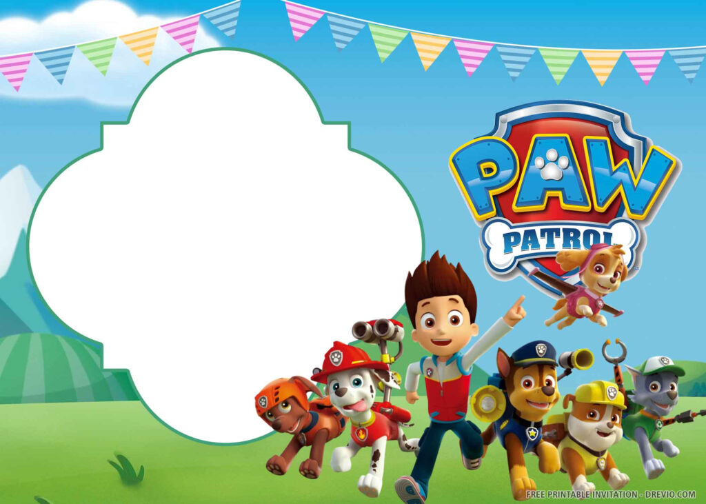  FREE PRINTABLE Paw Patrol Birthday Invitation Template FREE 