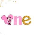 FREE Printable Pink And Gold Minnie Mouse 1st Birthday Invitation