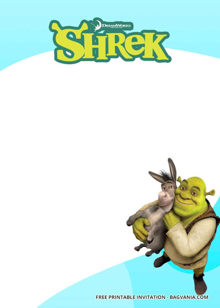 FREE Printable Shrek Invitation Templates Free Printable Birthday 