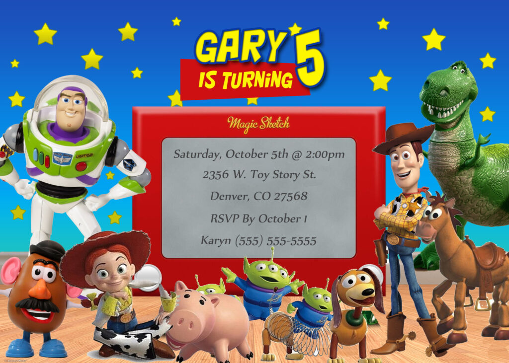 FREE Printable Toy Story Birthday Party Invitations FREE Invitation 