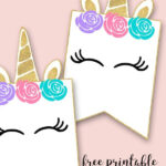 Free Printable Unicorn Decorations Party Banner Paper Trail Design