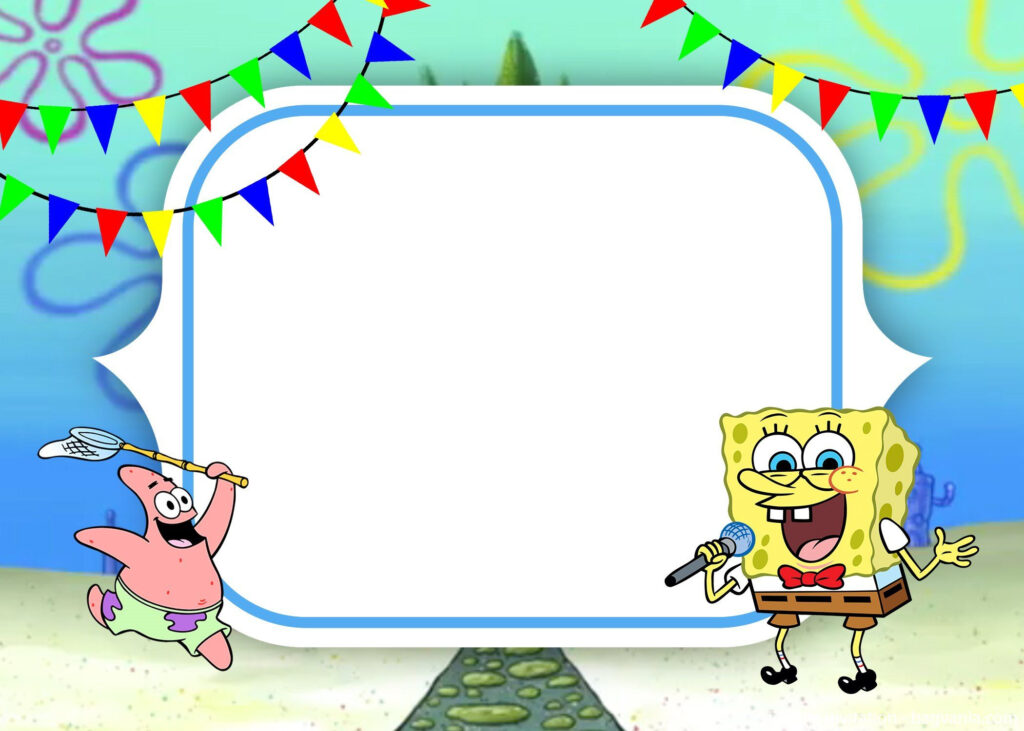 FREE Spongebob Invitation Template Spongebob Birthday Spongebob 