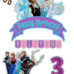 Frozen Cake Topper Digital And Printed Banderin De Frozen Ana And