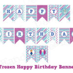 Frozen Happy Birthday Banner Instant Download Printable