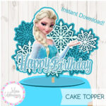 FROZEN Instant Download ElsaPrintable Cake Topper Elsa Etsy In 2020