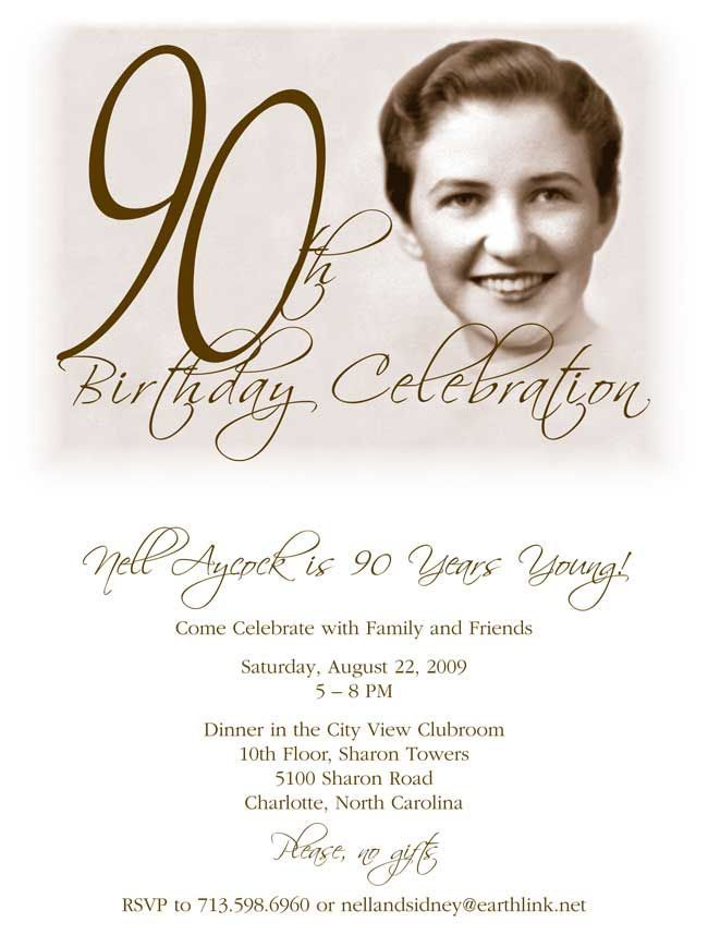 Get FREE Template Free Printable 90th Birthday Invitations 90th 