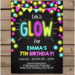 Glow Party Invitation Template Lovely 8 Neon Party Invitation Template