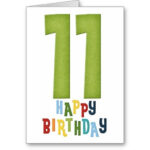 Happy 11th Birthday Colorful Greeting Card Zazzle Happy 11th