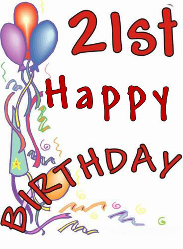 Happy 21st Birthday Images ClipArt Best