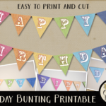 Happy Birthday Bunting Printable By Clikchic Designs TheHungryJPEG