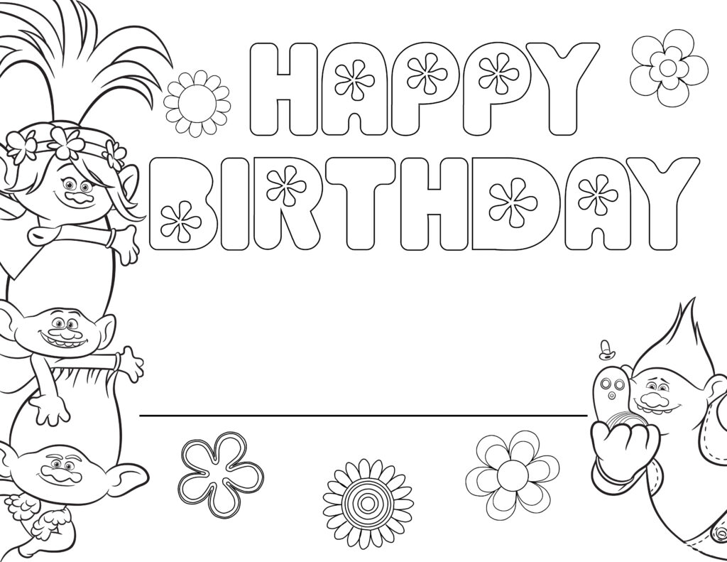 Happy Birthday Coloring Card New Collection 2020 Free Printable