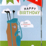 Happy Birthday Golf Greeting Card Cards