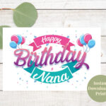 Happy Birthday Nana Printable Cards