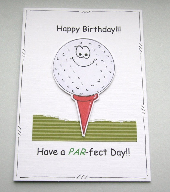 Have A PAR fect Day Golf Themed Happy Birthday Card Golf Birthday 