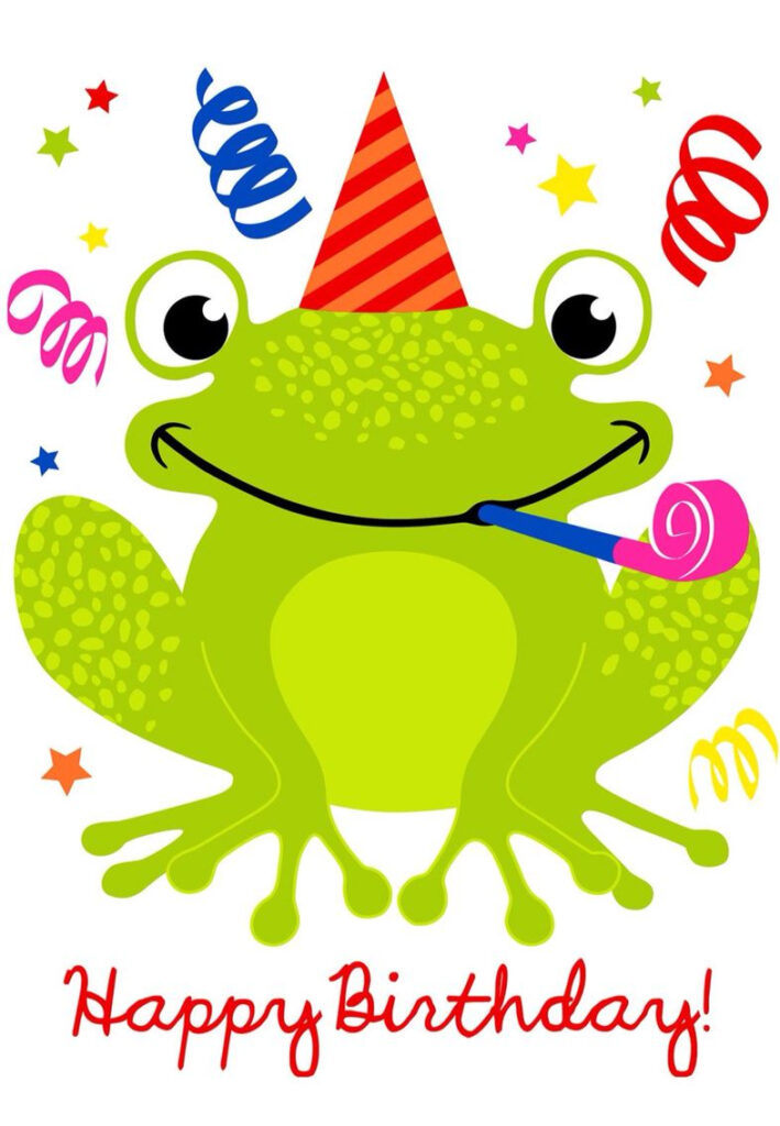 HBD Card Happy Birthday Frog Happy Birthday Cards Free Printable 