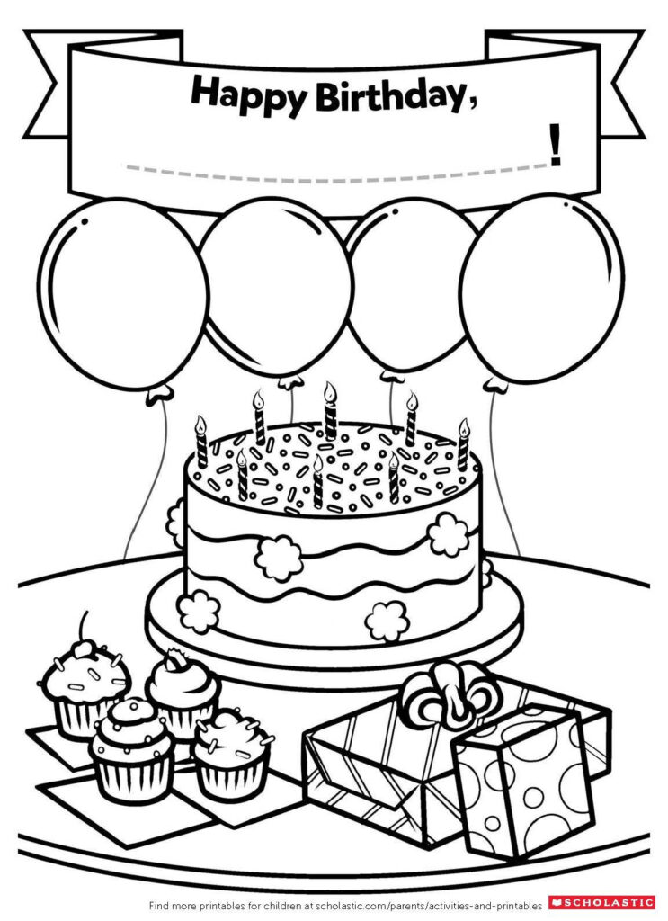 Help Your Little One Color In This DIY Birthday Card Printable To Share 