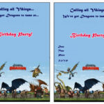 How To Train Your Dragon Birthday Invitations Birthday Printable