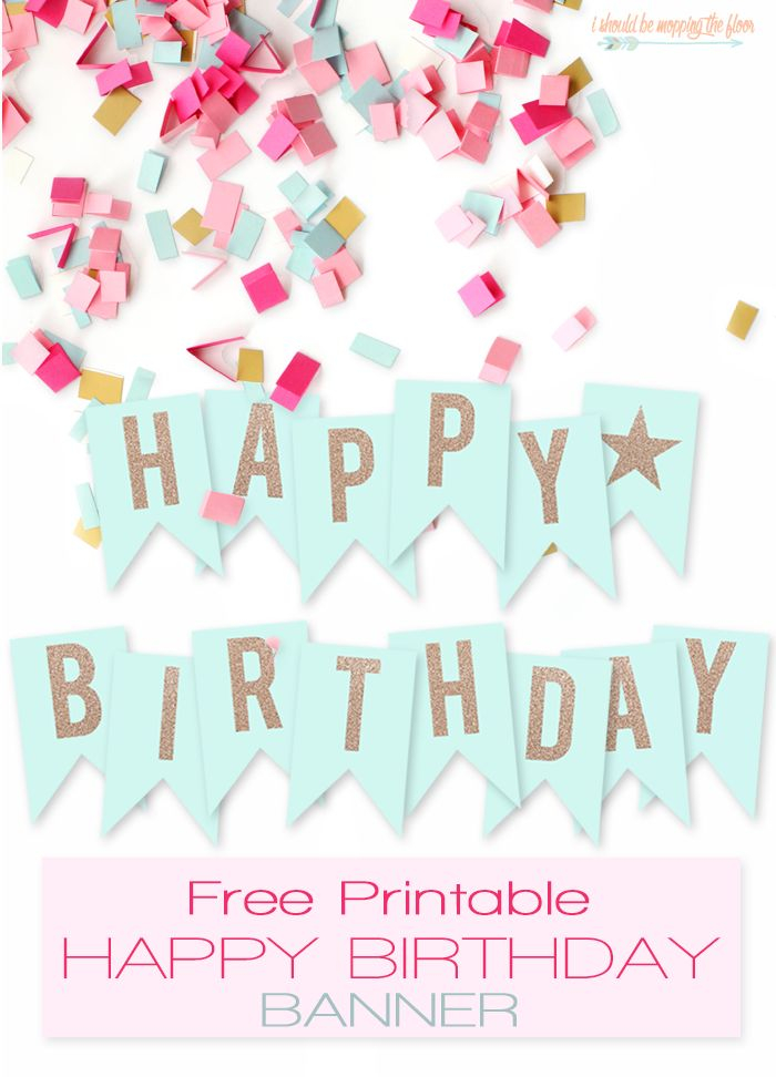 I Should Be Mopping The Floor Happy Birthday Banner Printable Free 