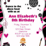 Invitation For Dance Party Dance Party Birthday Invitation Custom