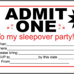 INVITATIONS FOR SLEEPOVER PARTY