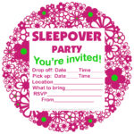 INVITATIONS FOR SLEEPOVER PARTY