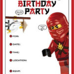 Lego Ninja Invitation Template Ninjago Birthday Lego Ninjago