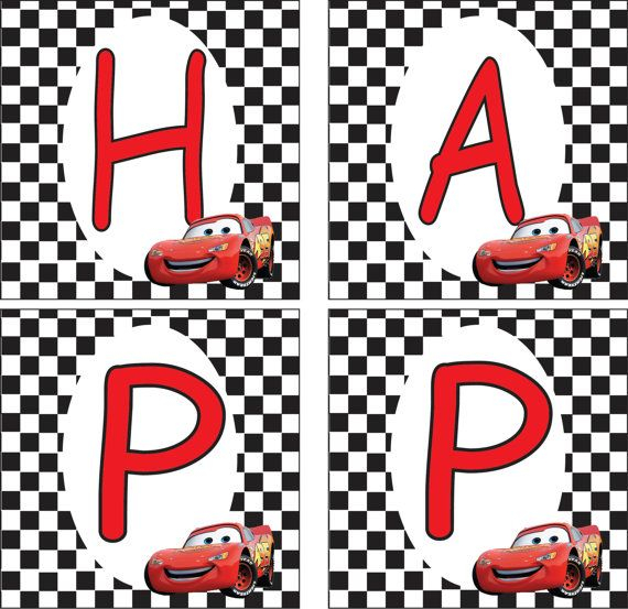 Lightning McQueen Banner Birthday Banner Template Cars Birthday 