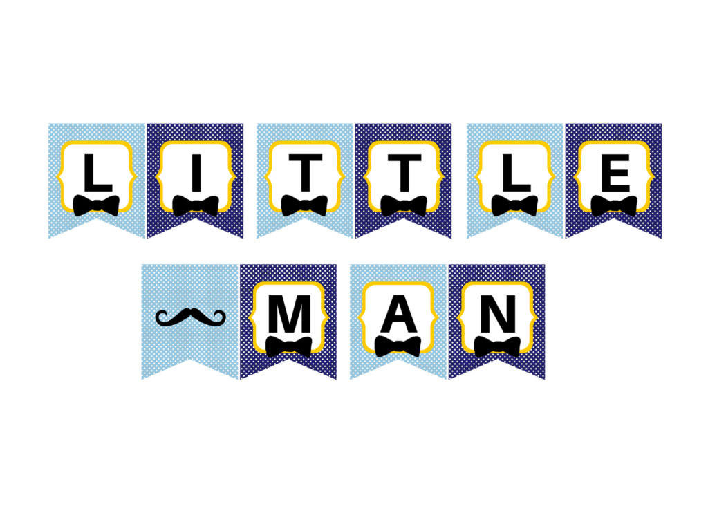 Little Man Banner Magical Printable
