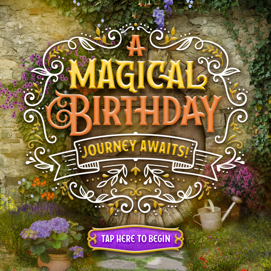  Magical Birthday Journey Interactive Birthday ECard Blue 