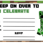 Minecraft Birthday Party Minecraft Party Invitations Minecraft