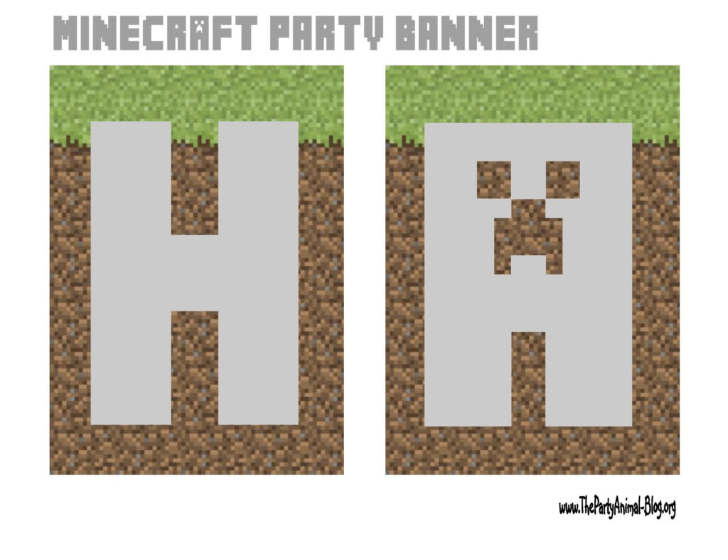Minecraft Happy Birthday Banner Minecraft 