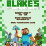 Minecraft Party Invitation Template Inspirational Minecraft Invitation