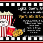 Movie Birthday Invitation Movie Night Birthday Party Etsy Movie