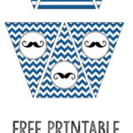 Mustache Banner Printable Mustache Party Mustache Baby Shower Baby