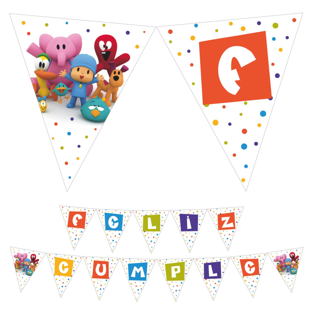 POCOYO Birthday Banner Pocoyo Digital Printable Banner Banderin 